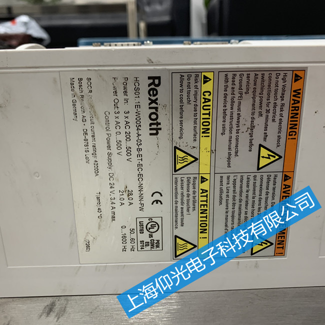 力士樂HCS系列伺服驅(qū)動器開機(jī)報(bào)警顯示F8113維修處理